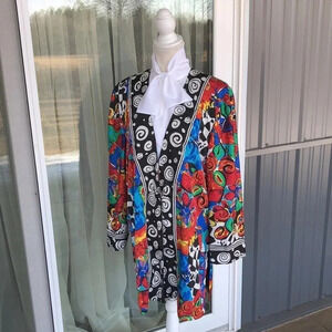 Vintage Diane Freis Colorful Pop Art Jacket